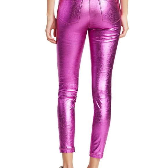 RtA Pants & Jumpsuits | Rta Madrid Metallic Magenta Leather Pants | Poshmark